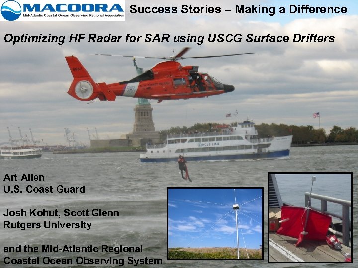 Success Stories – Making a Difference Optimizing HF Radar for SAR using USCG Surface