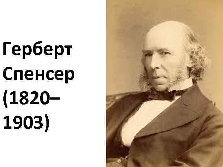 Герберт Спенсер (1820– 1903) 