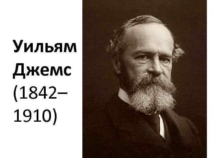 Уильям Джемс (1842– 1910) 