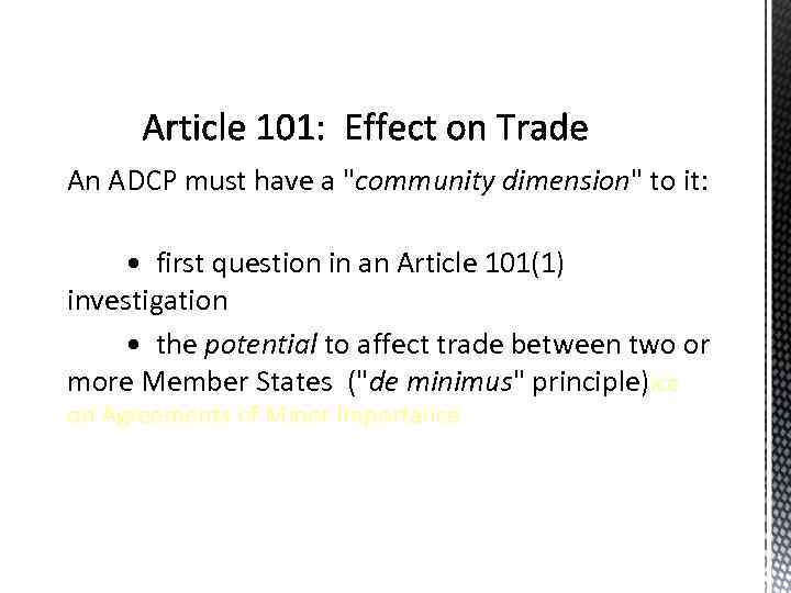  An ADCP must have a "community dimension" to it: • first question in