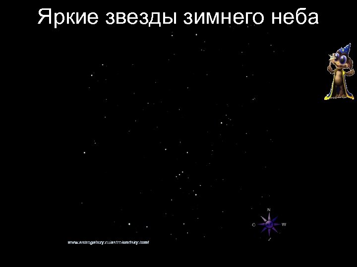 Яркие звезды зимнего неба 