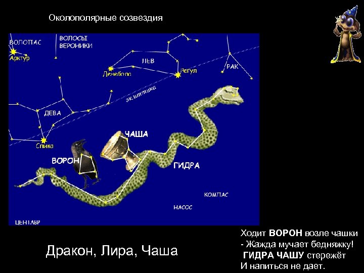 Созвездие ворон схема