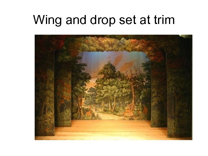 Wing and drop set at trim 
