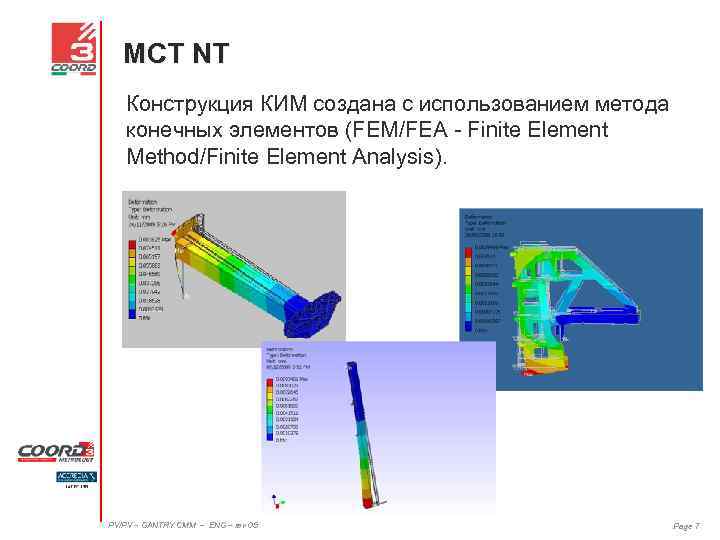 MCT NT Конструкция КИМ создана с использованием метода конечных элементов (FEM/FEA - Finite Element