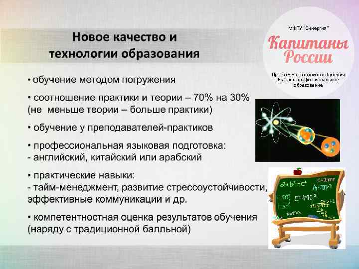 МФПУ “Синергия” Программа грантового обучения Высшее профессиональное образование 