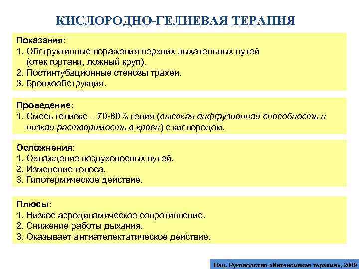 КИСЛОРОДНО-ГЕЛИЕВАЯ ТЕРАПИЯ Показания: 1. Обструктивные поражения верхних дыхательных путей (отек гортани, ложный круп). 2.