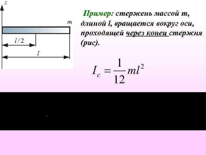 Стержень вращается вокруг оси