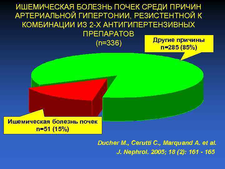 ИШЕМИЧЕСКАЯ БОЛЕЗНЬ ПОЧЕК СРЕДИ ПРИЧИН АРТЕРИАЛЬНОЙ ГИПЕРТОНИИ, РЕЗИСТЕНТНОЙ К КОМБИНАЦИИ ИЗ 2 Х АНТИГИПЕРТЕНЗИВНЫХ