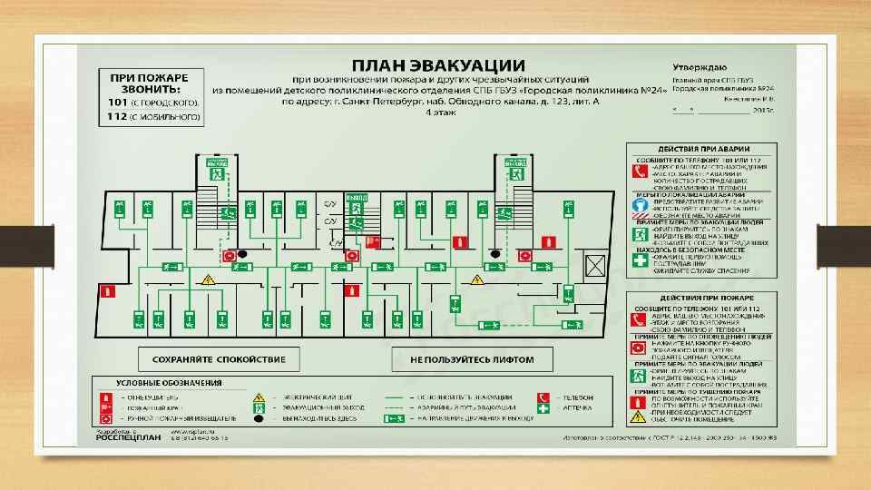 План эвакуации для гостиницы