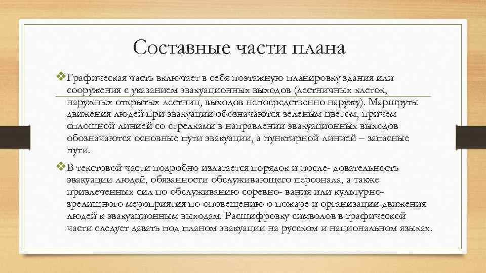 Составные части плана v. Графическая часть включает в себя поэтажную планировку здания или сооружения