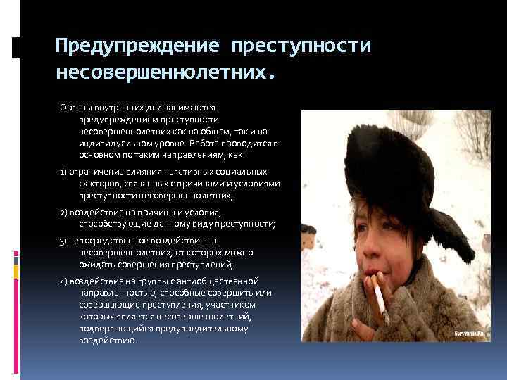 Предупреждение преступности несовершеннолетних. Органы внутренних дел занимаются предупреждением преступности несовершеннолетних как на общем, так