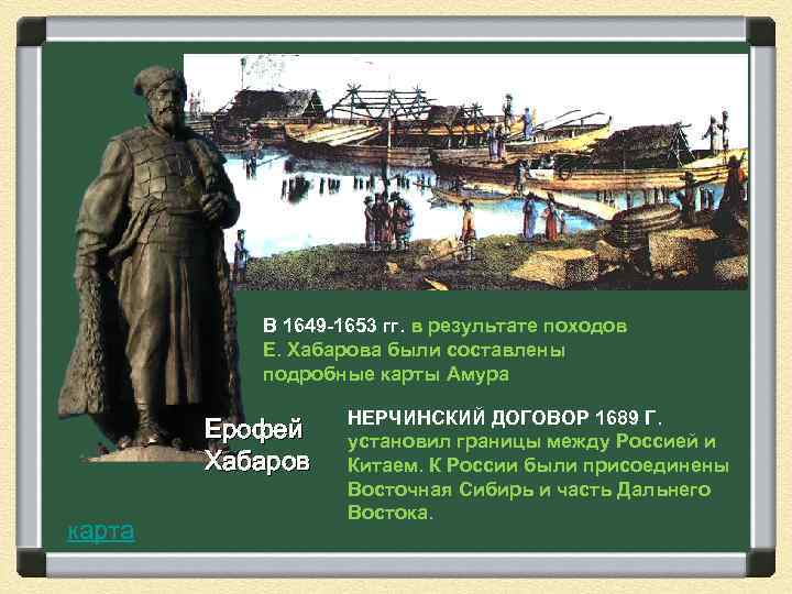 В каком веке активное освоение дальнего востока. Освоение дальнего Востока Хабаровым. Походы Ерофея Хабарова 1649-1653. Освоение дальнего Востока