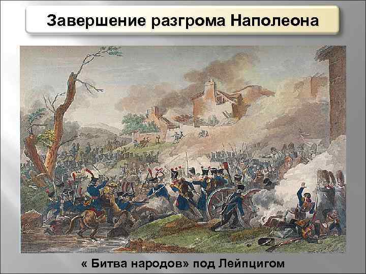 Завершение разгрома Наполеона « Битва народов» под Лейпцигом 