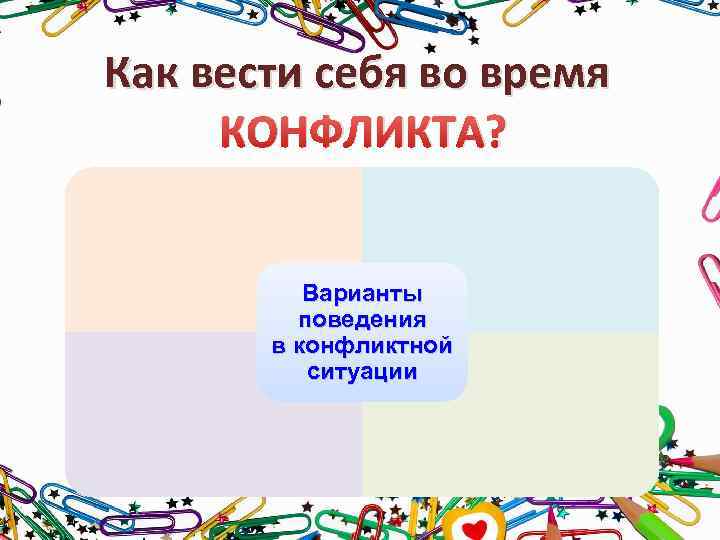 Как вести себя во время КОНФЛИКТА? Варианты поведения в конфликтной ситуации 