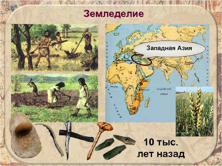 Земледелие Западная Азия 10 тыс. лет назад 