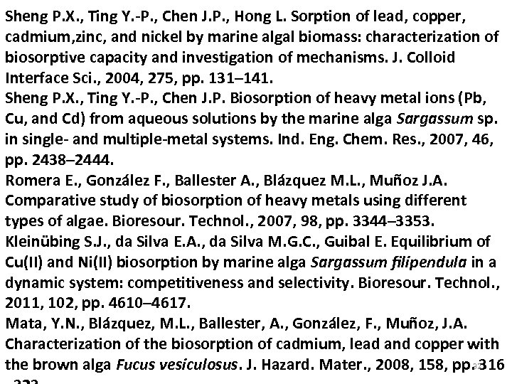 Sheng P. X. , Ting Y. -P. , Chen J. P. , Hong L.