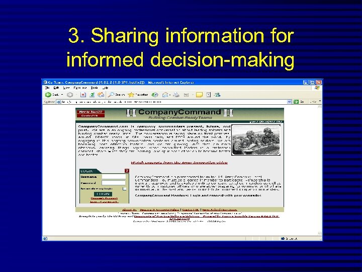 3. Sharing information for informed decision-making 