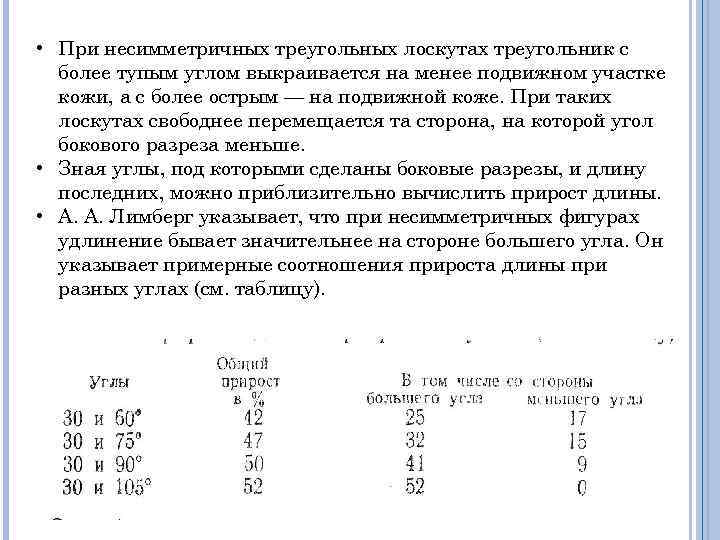  • При несимметричных треугольных лоскутах треугольник с более тупым углом выкраивается на менее