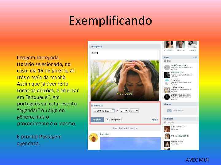 Exemplificando Imagem carregada. Horário selecionado, no caso: dia 15 de janeiro, às três e