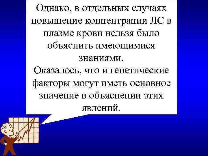 Однако, в отдельных случаях повышение концентрации ЛС в плазме крови нельзя было объяснить имеющимися