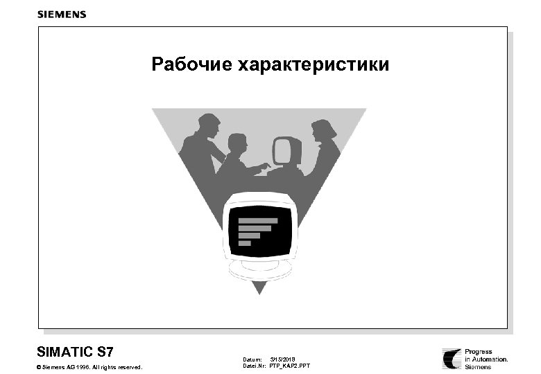 Рабочие характеристики SIMATIC S 7 © Siemens AG 1996. All rights reserved. Datum: 3/15/2018