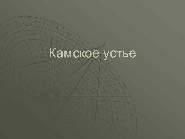 Камское устье 