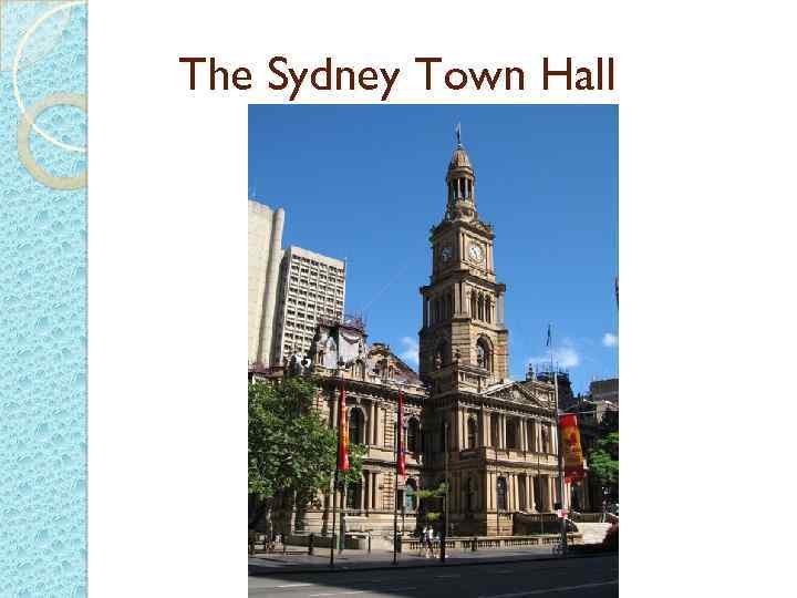 The Sydney Town Hall 