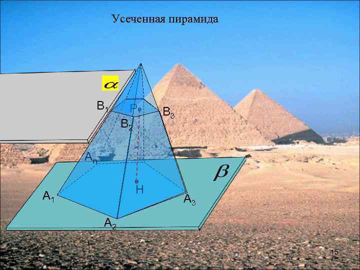 Усеченная пирамида В 1 Р В 2 В 3 Аn Н А 1 А