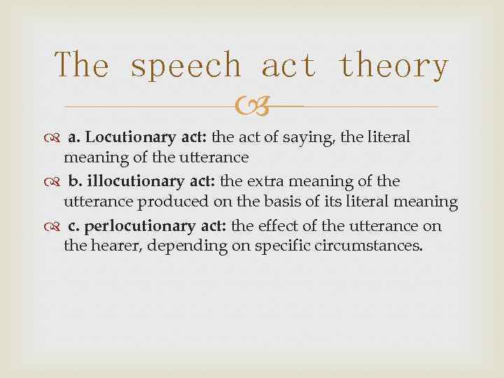 speech act meaning and examples