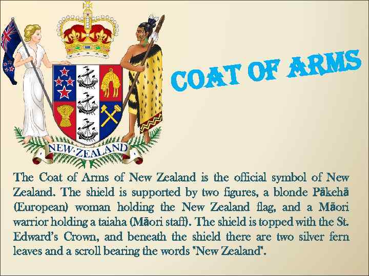 arms at of co The Coat of Arms of New Zealand is the official