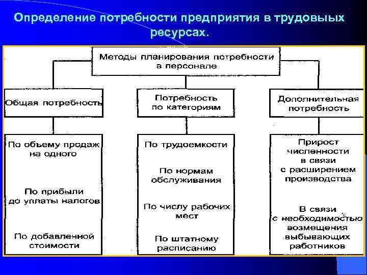 Определение потребности предприятия в трудовыых ресурсах. 