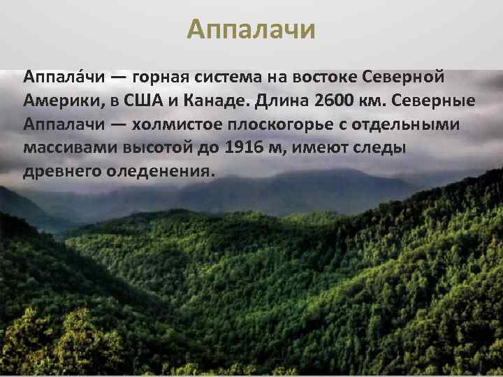 Аппалачи северная америка. Аппалачи Северной Америки. Северная Америка горы Аппалачи. США Северо-Восток Аппалачи. Аппалачи Горная система на западе Северной Америки.