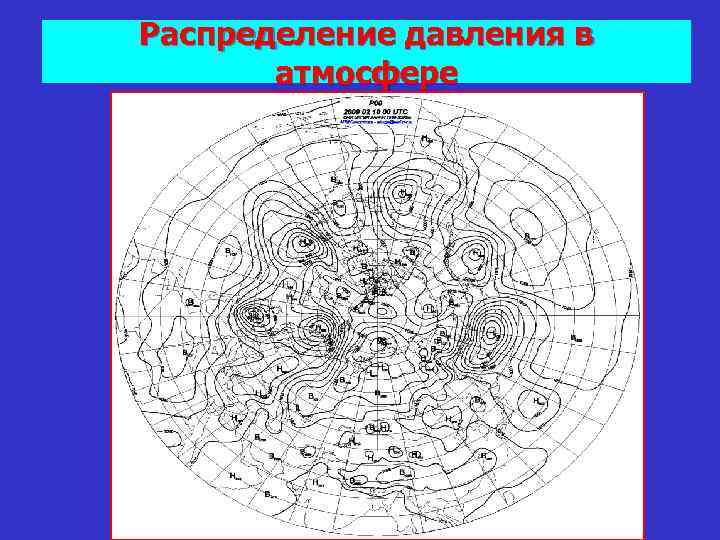 Распределение давления в атмосфере 