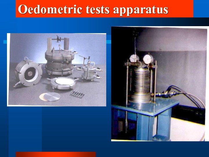 Oedometric tests apparatus 