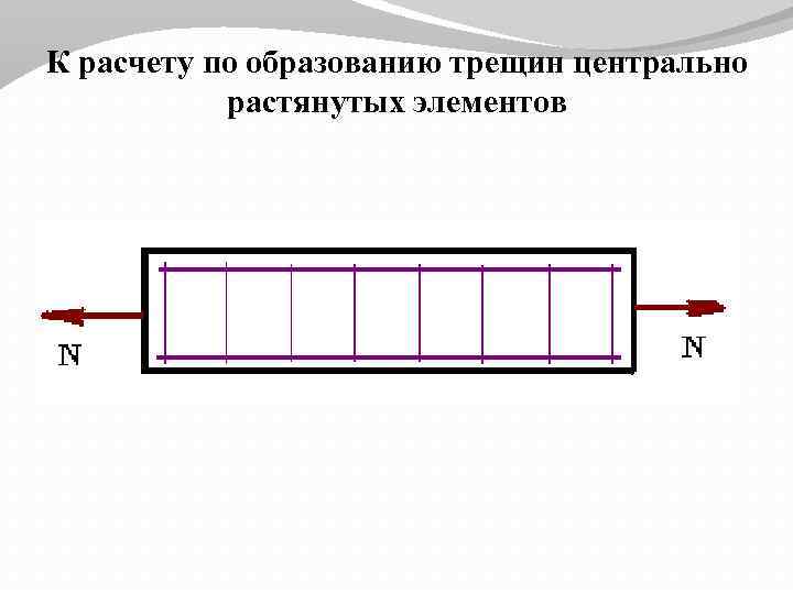 К расчету по образованию трещин центрально растянутых элементов 