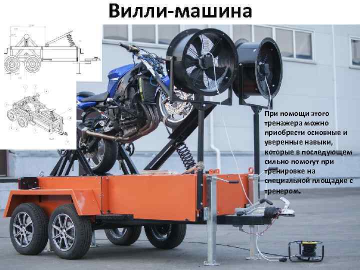 Вилли-машина При помощи этого тренажера можно приобрести основные и уверенные навыки, которые в последующем