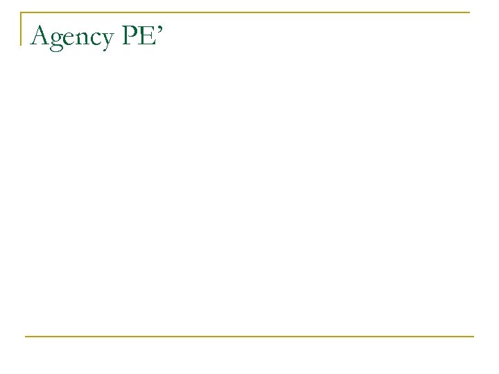Agency PE’ 