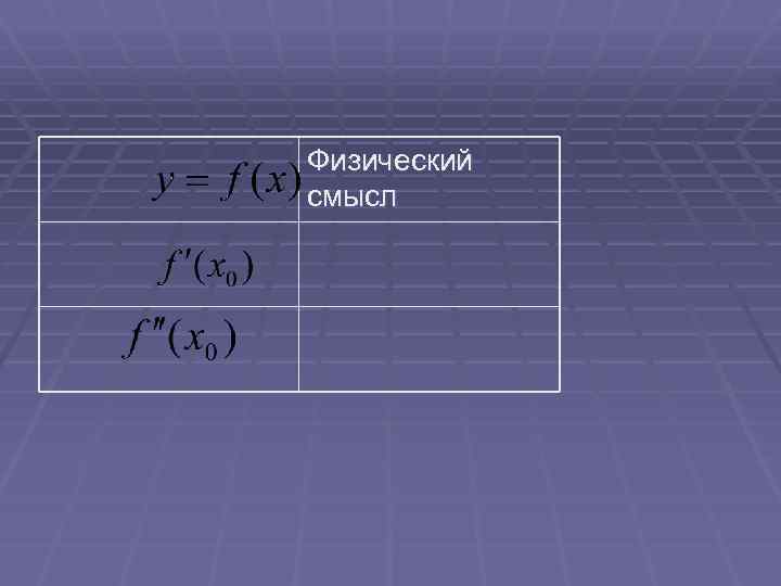 Физический смысл 