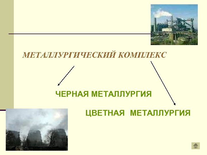 МЕТАЛЛУРГИЧЕСКИЙ КОМПЛЕКС ЧЕРНАЯ МЕТАЛЛУРГИЯ ЦВЕТНАЯ МЕТАЛЛУРГИЯ 