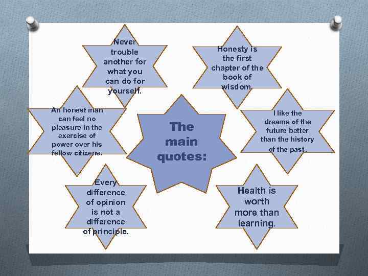 Never trouble another for what you can do for yourself. An honest man can