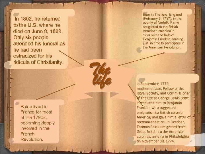  In 1802, he returned to the U. S. where he died on June