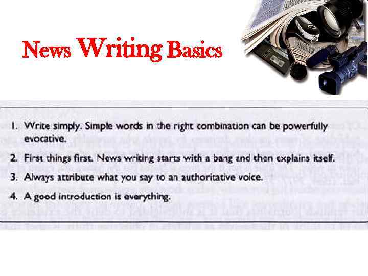 News Writing Basics 