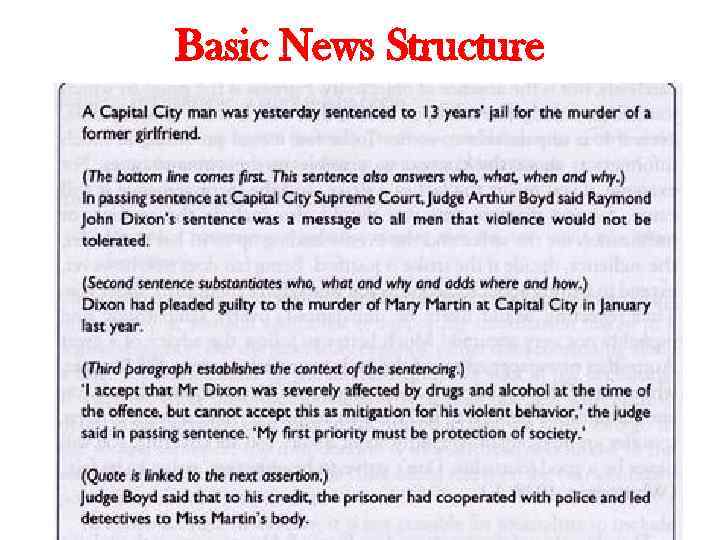 Basic News Structure 