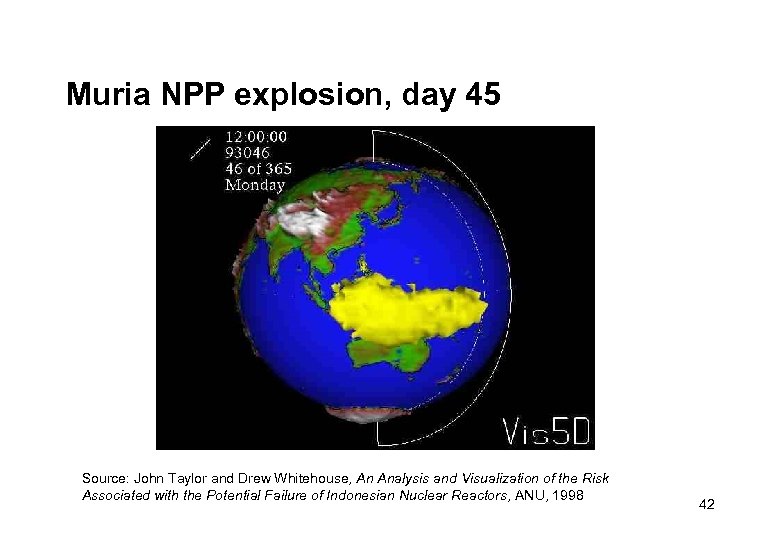 Muria NPP explosion, day 45 Source: John Taylor and Drew Whitehouse, An Analysis and
