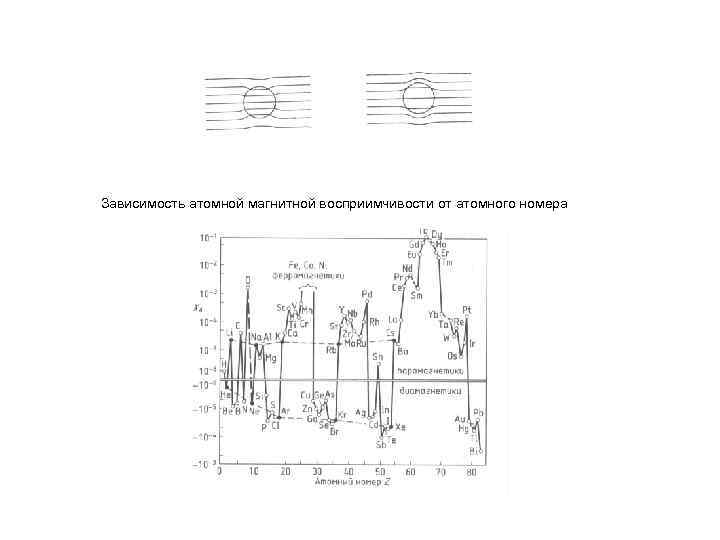 Зависимость атомной магнитной восприимчивости от атомного номера 