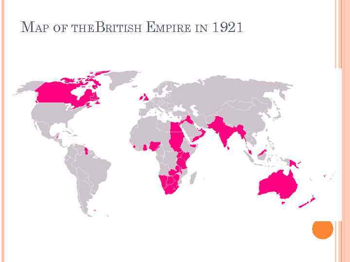 MAP OF THEBRITISH EMPIRE IN 1921 