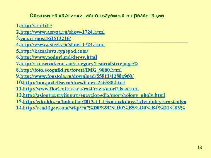 Ссылки на картинки используемые в презентации. 1. http: //anufrie/ 2. http: //www. asteza. ru/show-1724.