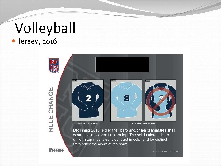 Volleyball Jersey, 2016 