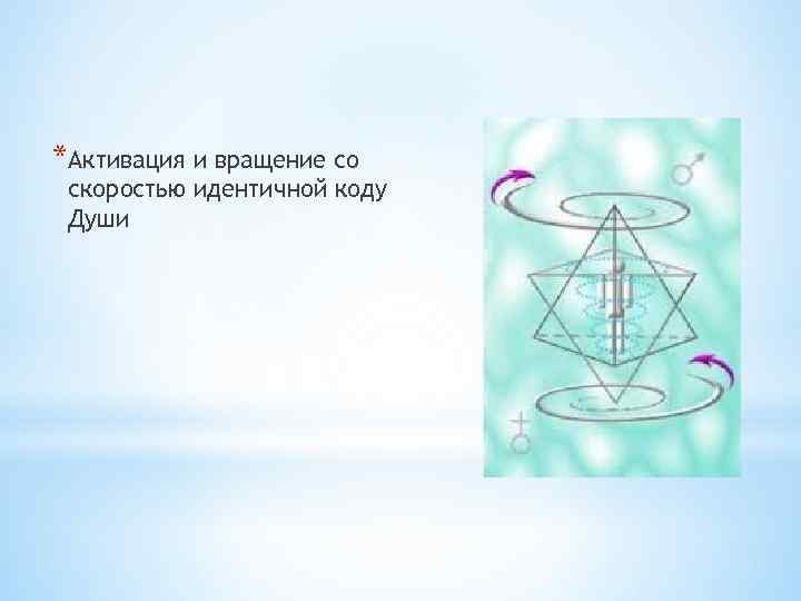 *Активация и вращение со скоростью идентичной коду Души * 