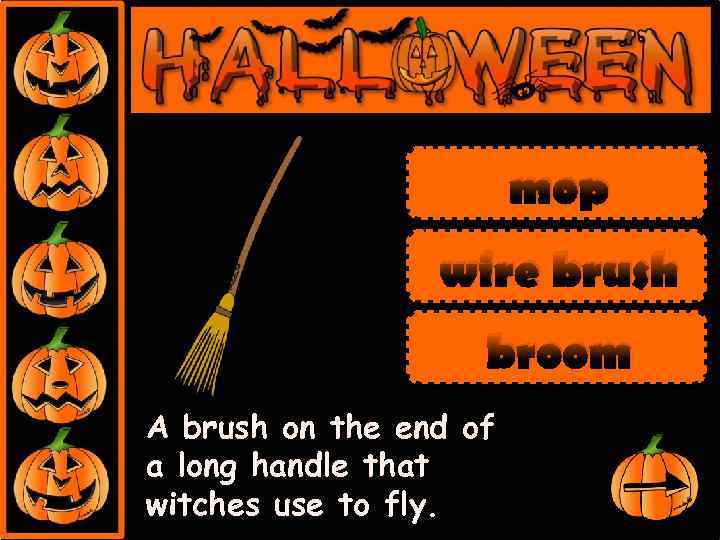 mop wire brush broom A brush on the end of a long handle that